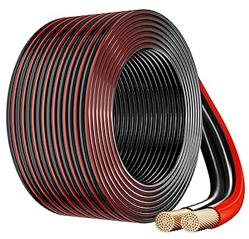 FEDUS 16 Gauge/AWG Speaker Wire Oxygen-Free Copper 2 Conductors Audio Speaker Cable for Car Speakers Stereos, Subwoofer, Home Theater Speakers, HiFi Surround Sound (5 METER, RED+BLACK)