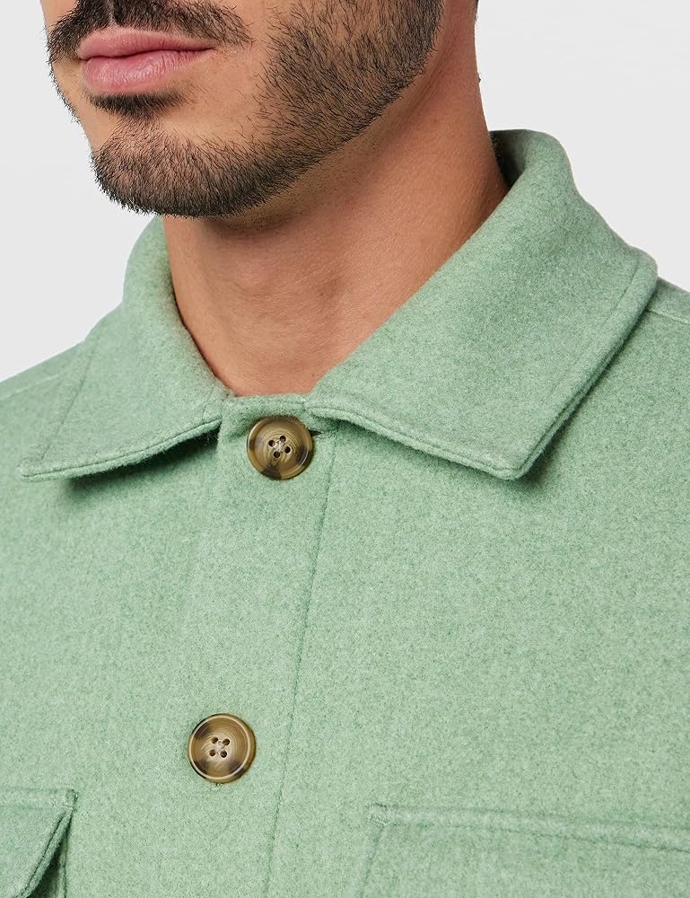 Chemise M&Co Kaki Col Boutonné Manches Longues Taille XL - Occasion Très Bon état