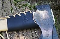 Vista 4 de Wisemen Trading Protector de hacha de sobregolpe, protector de mango, collar de hacha (marrón oscuro)