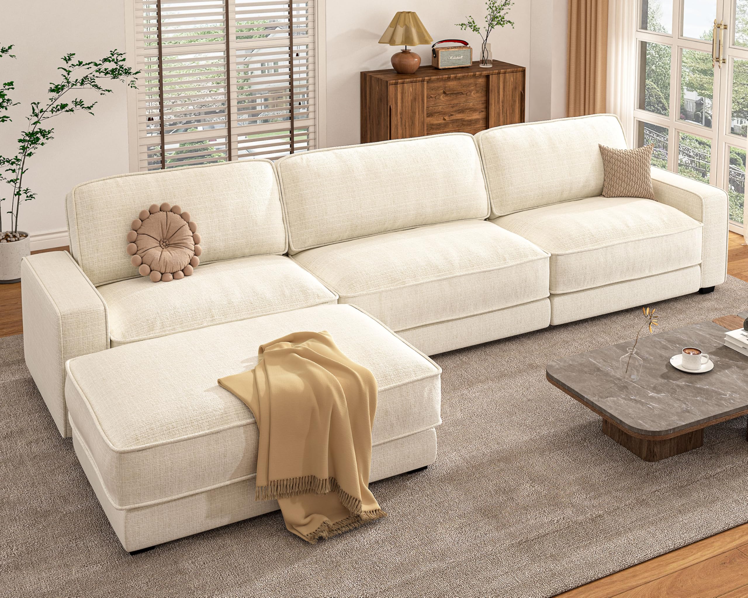 Vipbear 120' Oversized Modular Sectional Sofa
