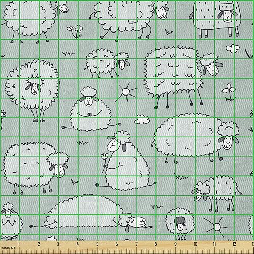 Vista 210 de Ambesonne - Tela multicolor impresa digital por The Yard