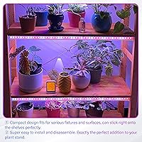 Vista 6 de iPower Tiras de luz LED de crecimiento de plantas de espectro completo con 3 modos de temporización, 10 niveles regulables, 48 LED por tubo, lámpara