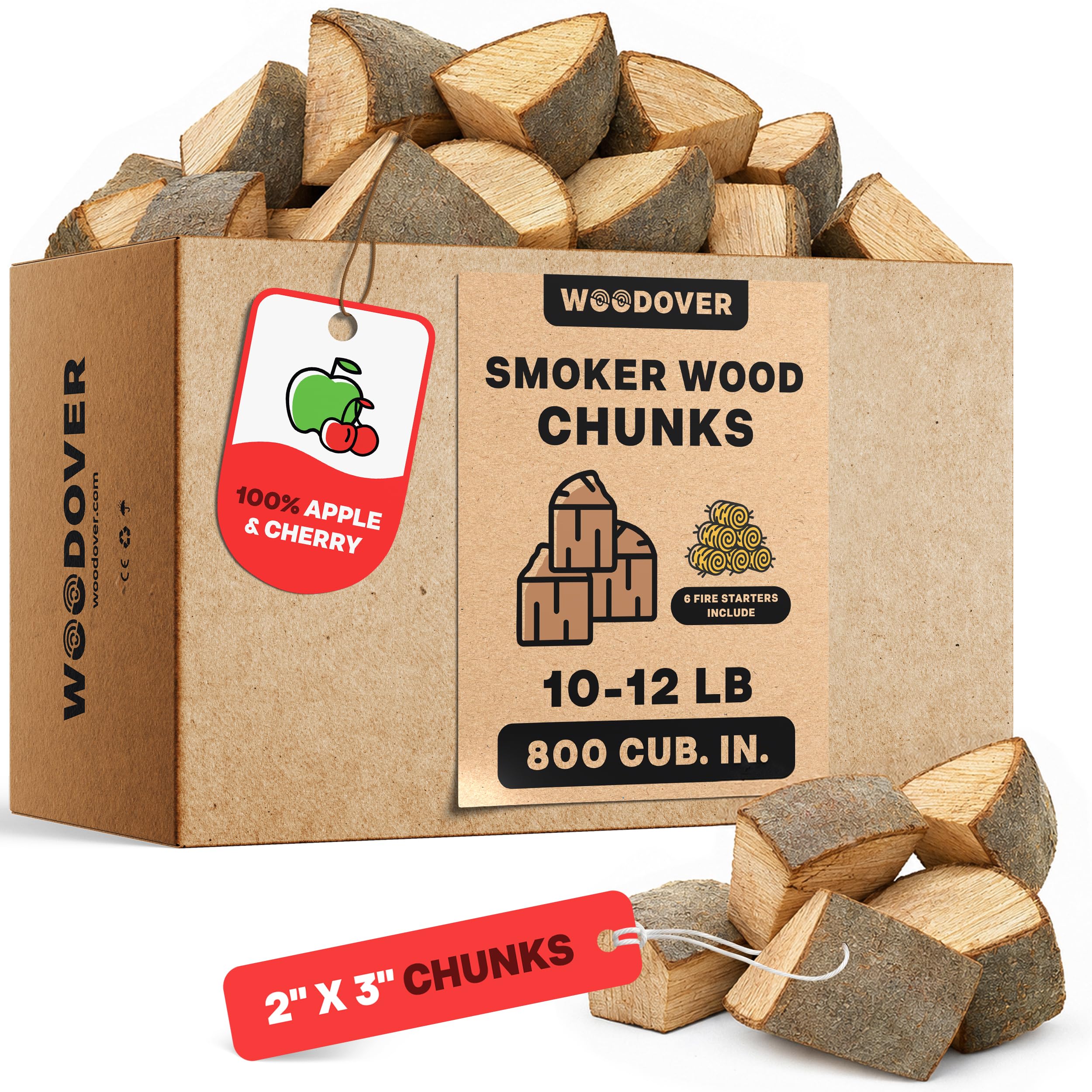 WOODOVER Apple Wood Chunks & Cherry