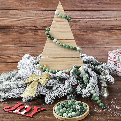 Miniatura 5 de 240 cuentas de madera verde salvia, cuentas de madera verde degradado de 0.630 in, cuentas de manualidades de colores, cuentas redondas para