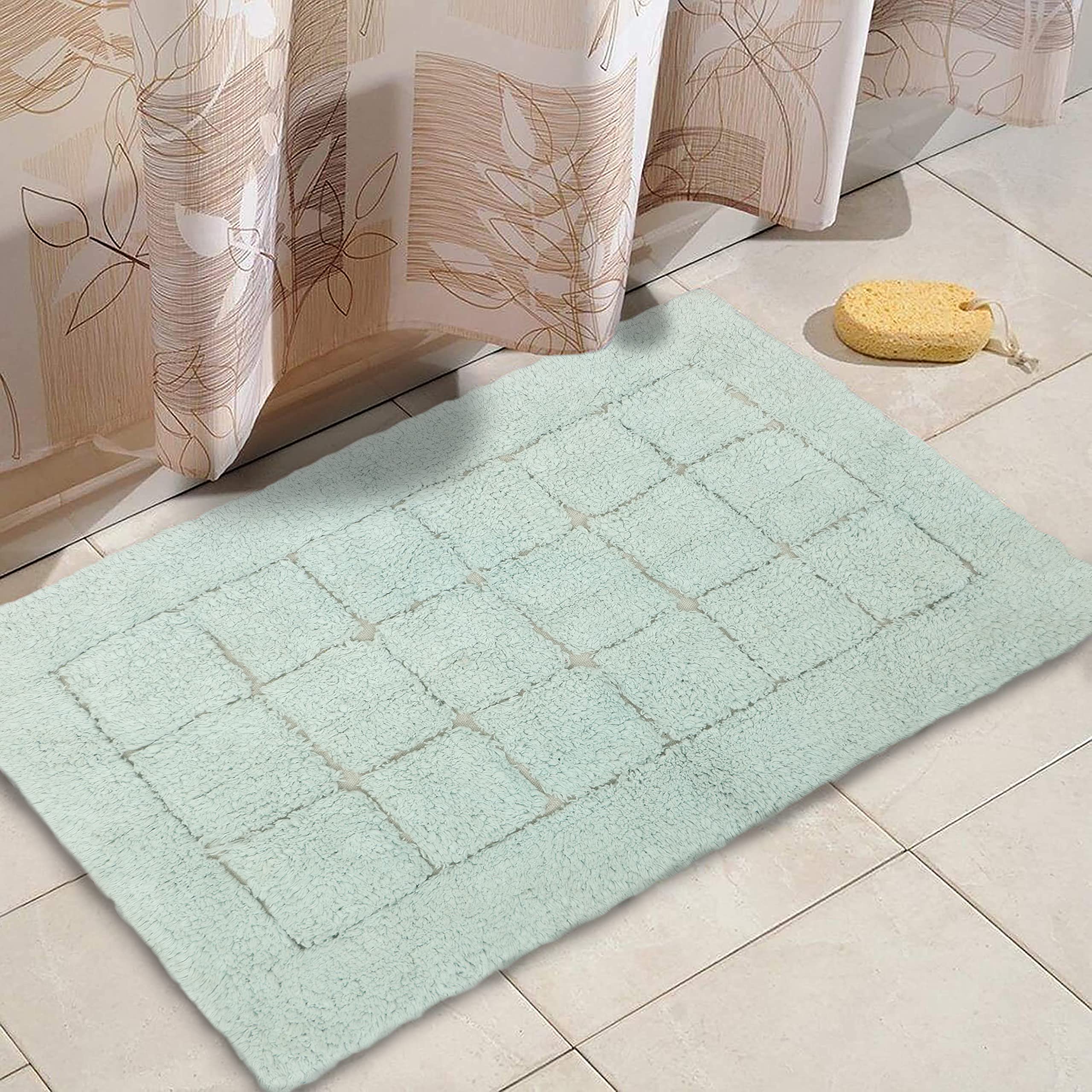 Grey Cotton Stripes Bathmats - Absorbent & Non-Slip -20