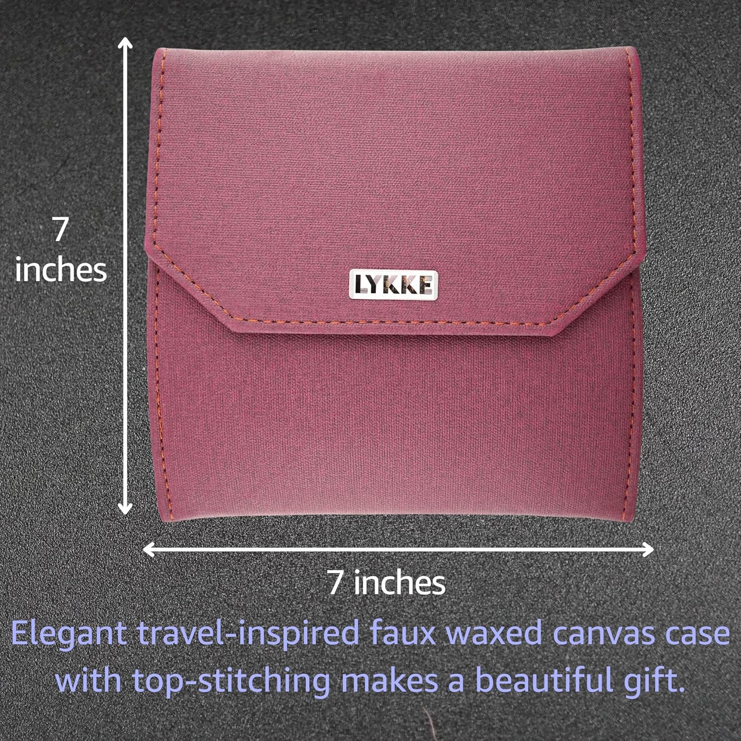 Lykke Flight 5 in. Standard Set US Sizes 3, 4, 5, 6, 7, 8, 9, 10, 10.5 Interchangeable Circ. Knitting Needles for Sport, DK, Worsted Yarn, Stainless Steel, 4 Swivel Cords, Maroon Case, Project Bag