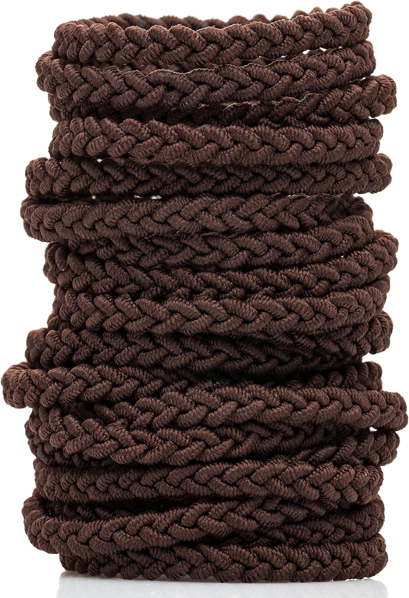 Brown Braided Hair Ties Braided Hair Tie Braided Ponytail Holders Mens Hair Ties for Women Bands Bracelet Thick Elastics 18 Pcs