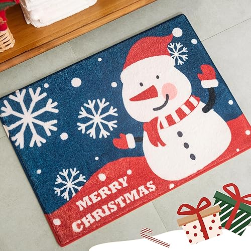 Miniatura 4 de GRANNY SAYS Juego de alfombras de Navidad de 3 piezas, alfombras de baño de Navidad antideslizantes, lavables, juego de funda de asiento de inodoro