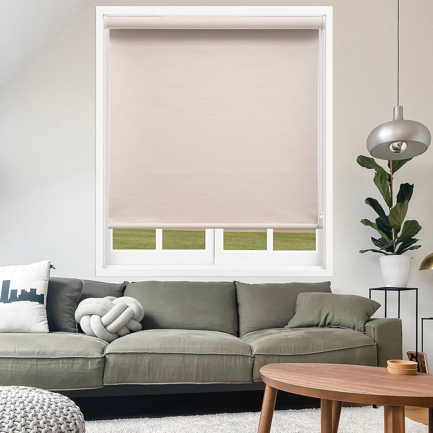 Changshade Size Custom Corded Roller Shades, Blackout