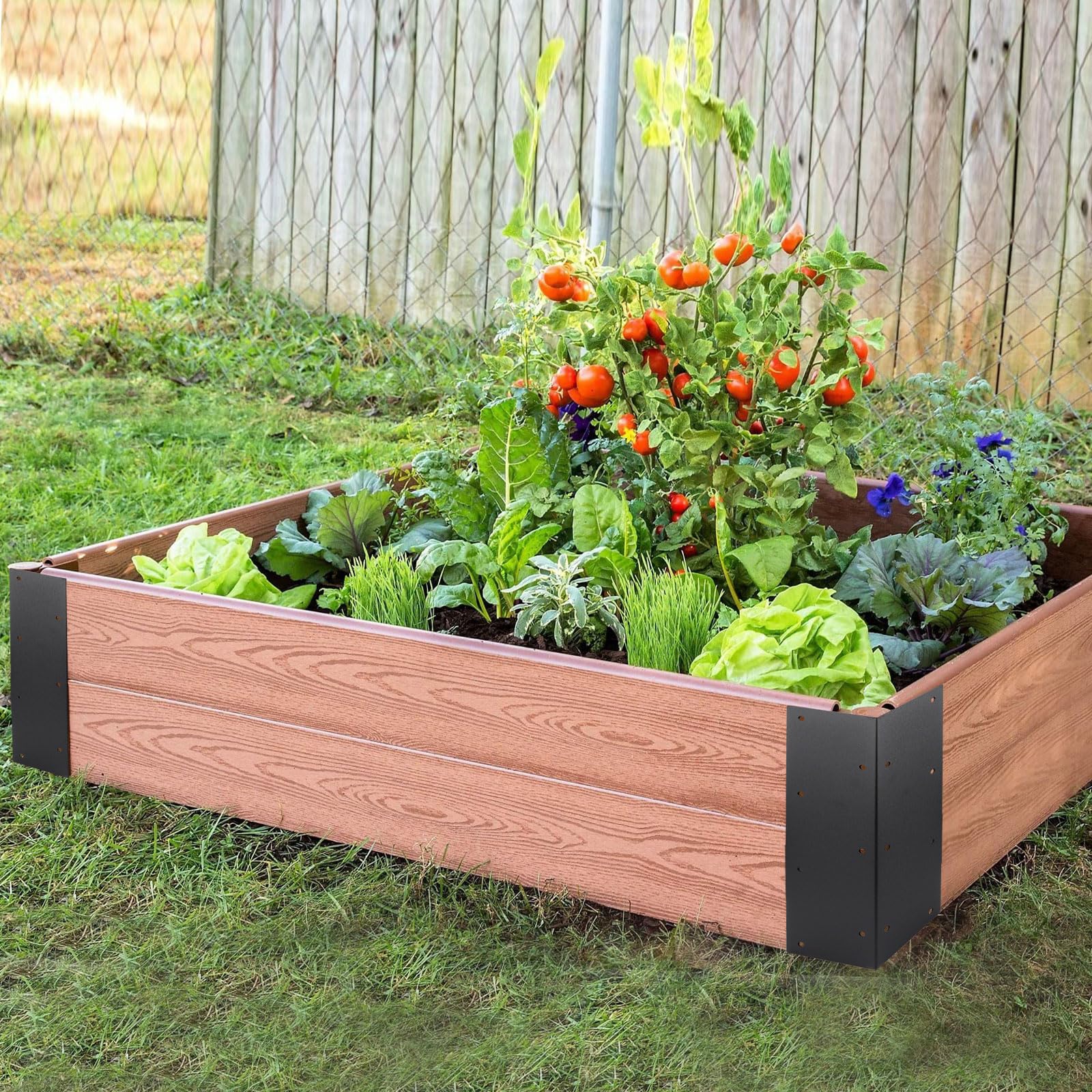 コロ付きメタルガーデンベッド Amazon.co.jp: 8 個 ガーデンベッドコーナーブラケット レイズド