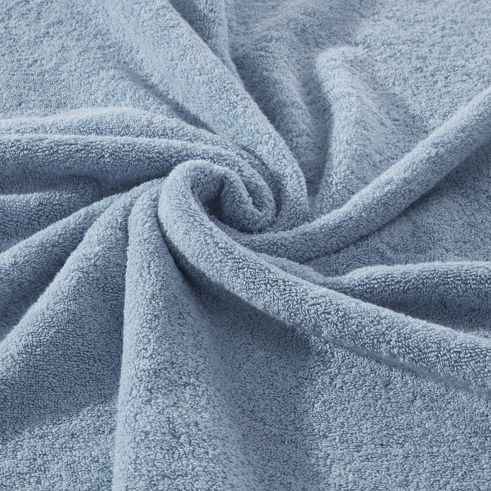 COZYART Light Blue Hand Towels for Bathroom 4 Pcs, 13x30 100% Cotton ...