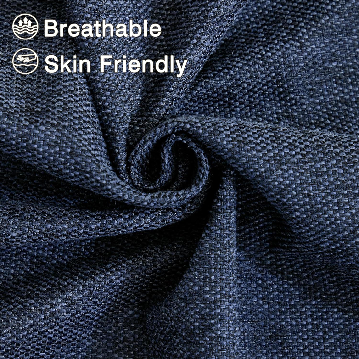 Close-up of the breathable and skin-friendly microfiber fabric of the LOUVIXA recliner chair