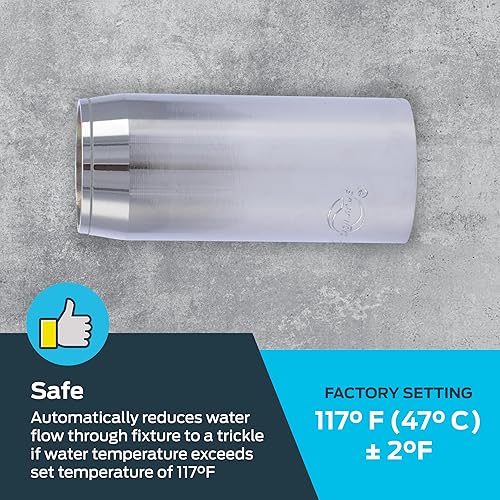 Miniatura 3 de Cash Acme Reductor de flujo accionado por temperatura para grifo (TAFR), cromado, accesorios de plomería de latón, 24719