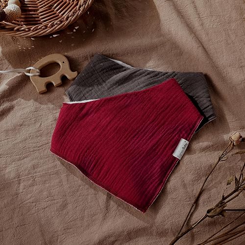 Miniatura 65 de Baberos tipo bandana para bebés para niños y niñas, súper suaves, unisex, paquete de 12 baberos de algodón orgánico absorbentes para dentición y