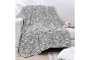 Zebra Print Oversized Flannel Velvet Blanket