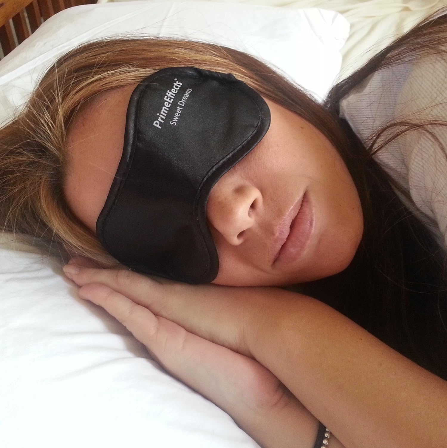PrimeEffects Sweet Dreams Sleep Mask with Soft Ear Plugs
