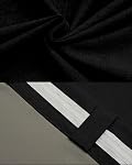 100% Rideaux noir-Terminaux isolés Chambre à coucher Salle de séjour Draps de fenêtre assombrie 90" (7.5ft) 2 Panneaux,Lin naturel mélange de tissu Rideau de ferme Tablier arrière Rod Pocket,Noir