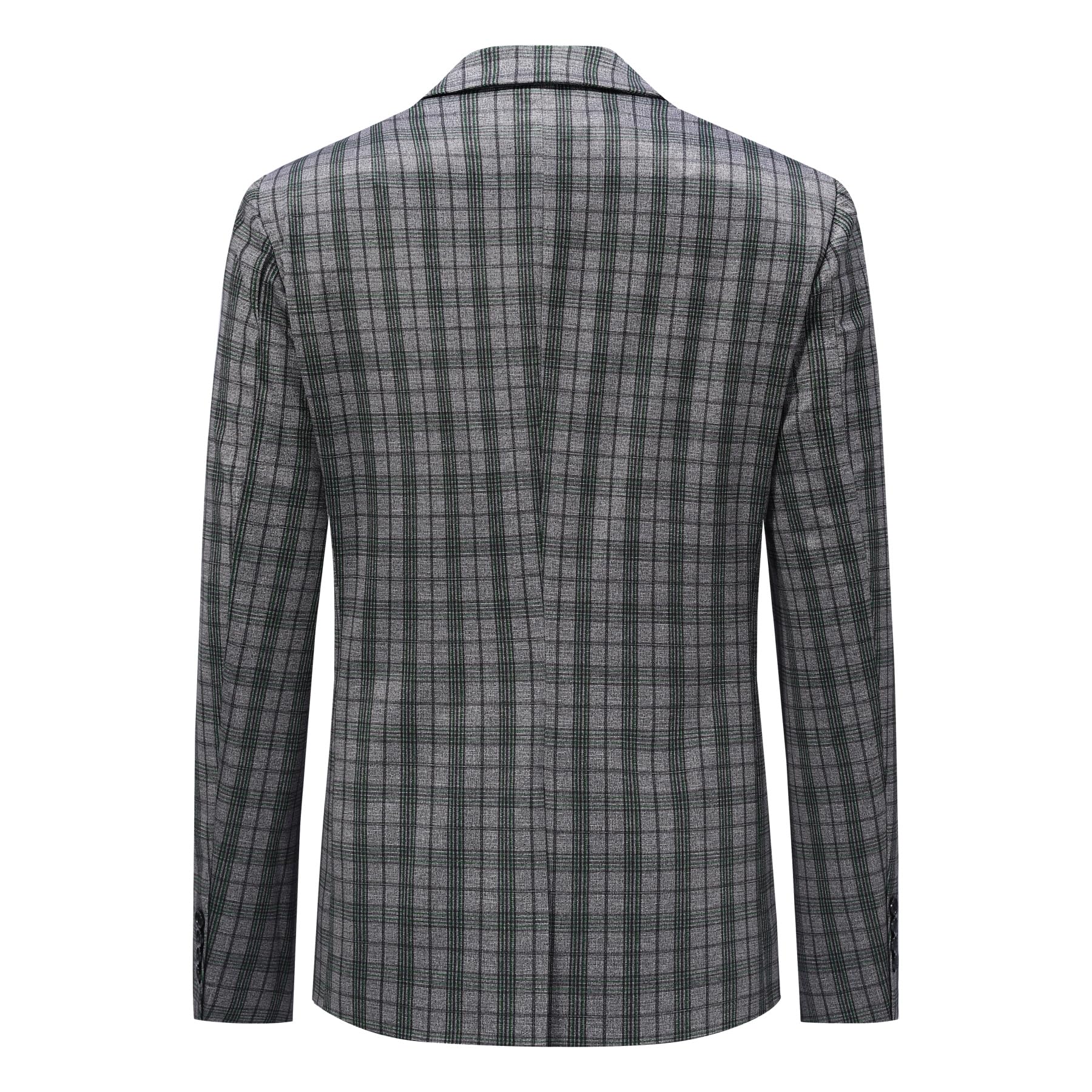 Allthemen Hombre Traje Formal De Dos Piezas para Corte Ajustado Chaqueta Y Pantalón De Traje Estampado De Cuadros