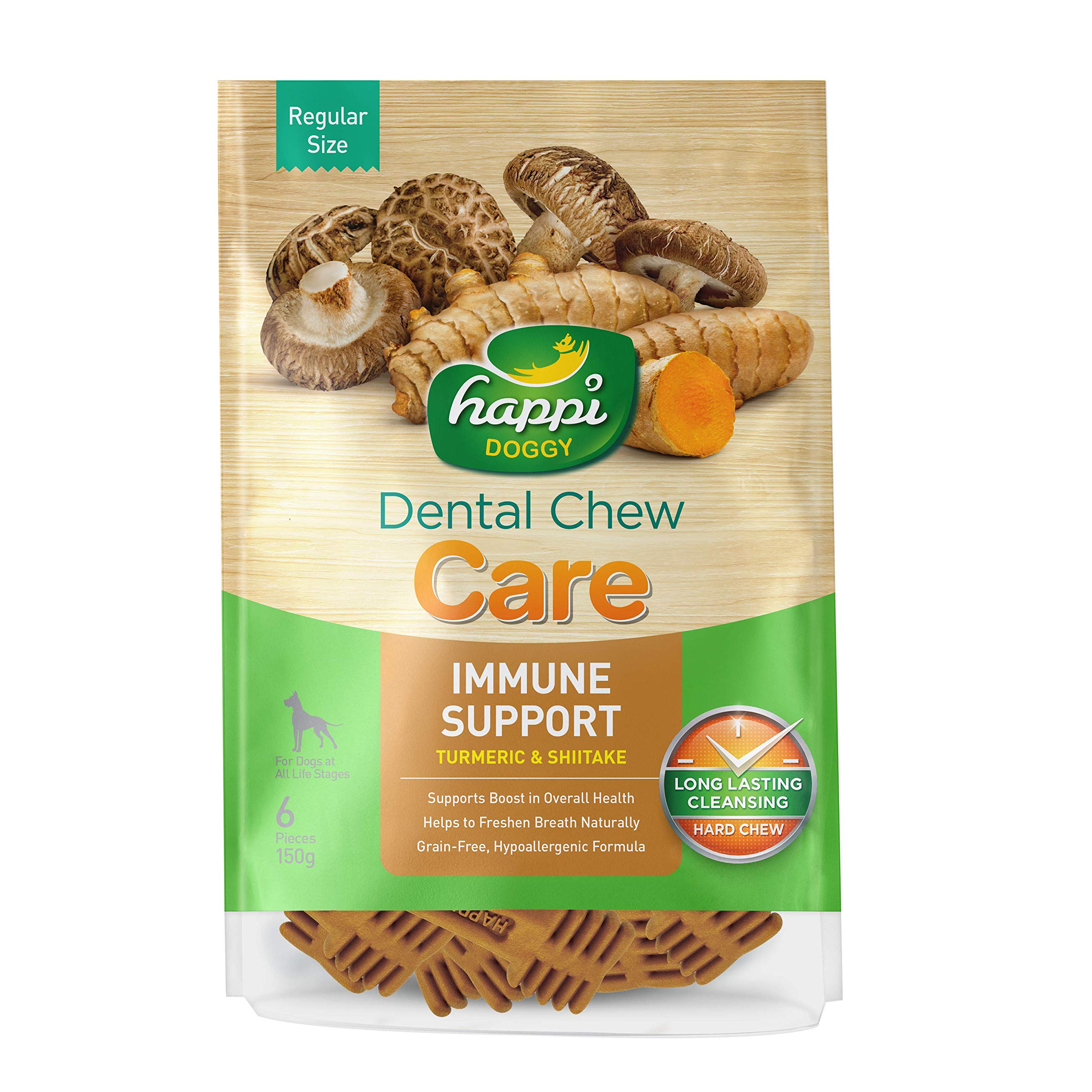 Happi DoggyDental Chew Care-Immune Support-4" (6 pieces)-150g