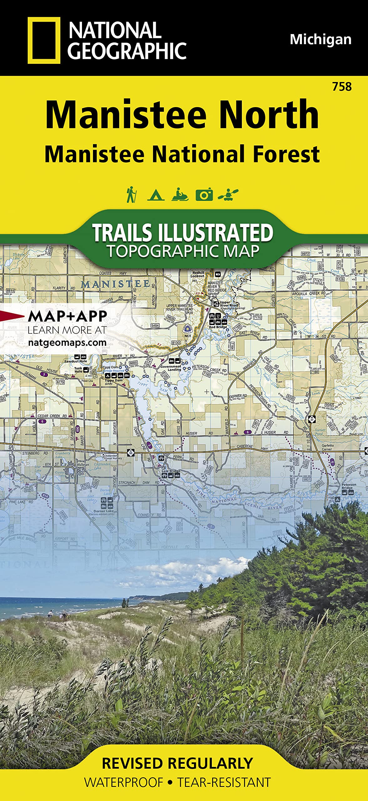Manistee North Map [Manistee National Forest] (National Geographic Trails Illustrated Map, 758)