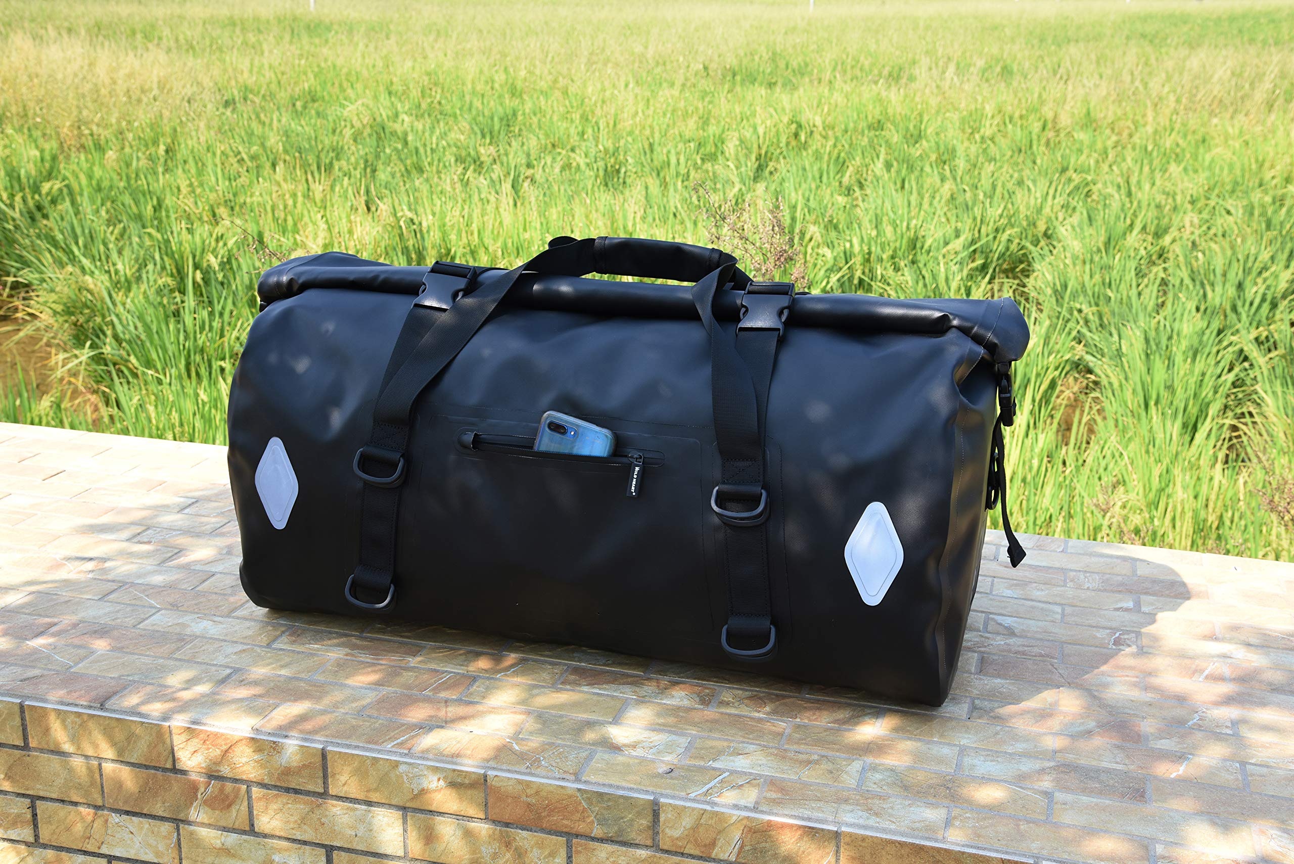 WILD HEART Eac étanche 55L 66L 77L Sac Polochon Sec Moto pour Voyage, Moto, Cyclisme, Randonnée, Camping（55L