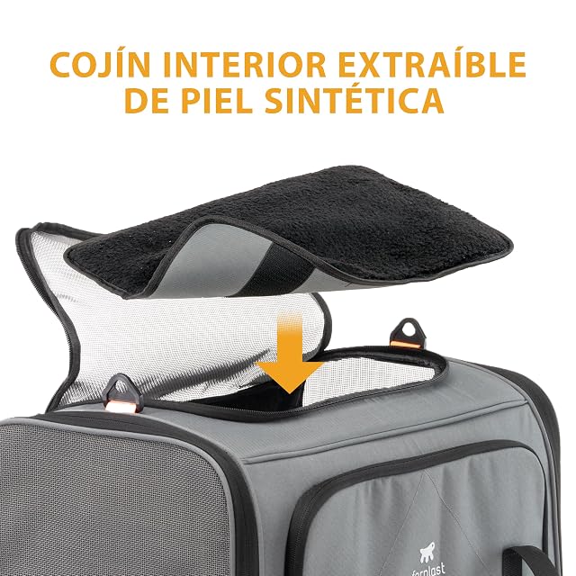 Foto 8 de 8 de Ferplast Transportín Gato Voyager, Transportín Perro, Mochila para Gatos, Asas y Bandolera Regulables