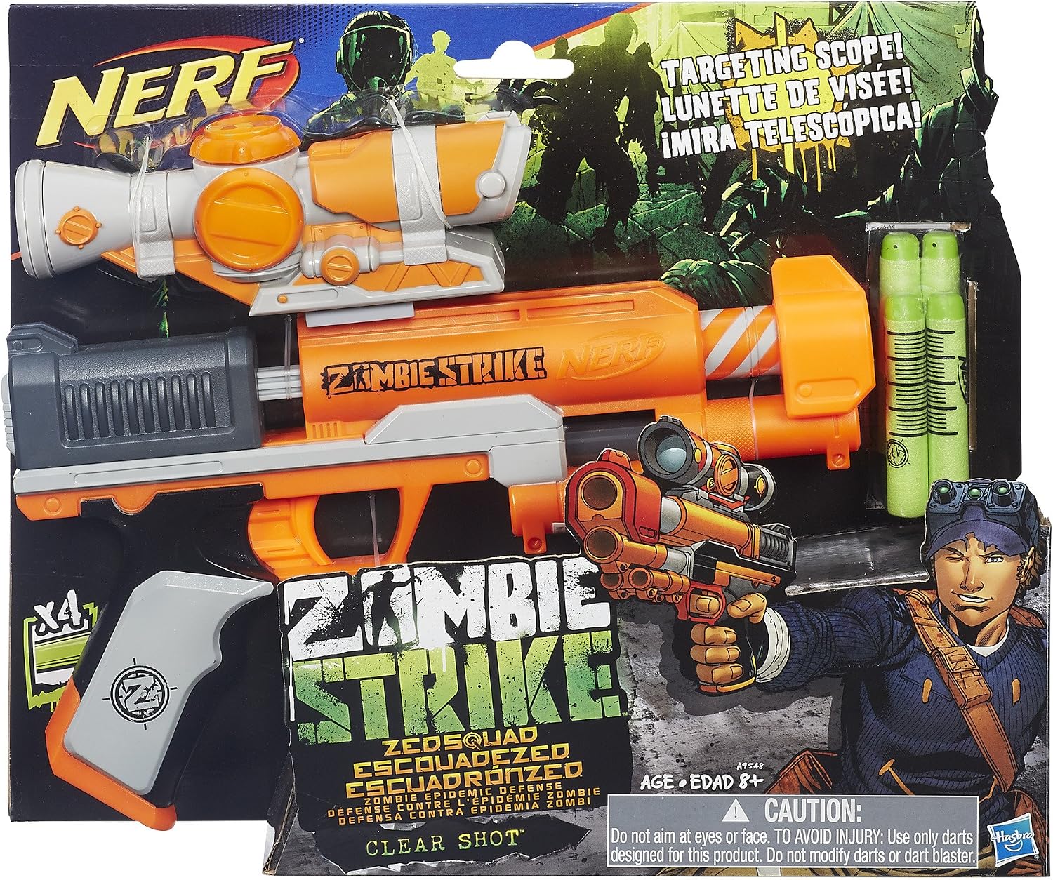 Nerf Zombie Strike ZED Squad Clear Shot Blaster