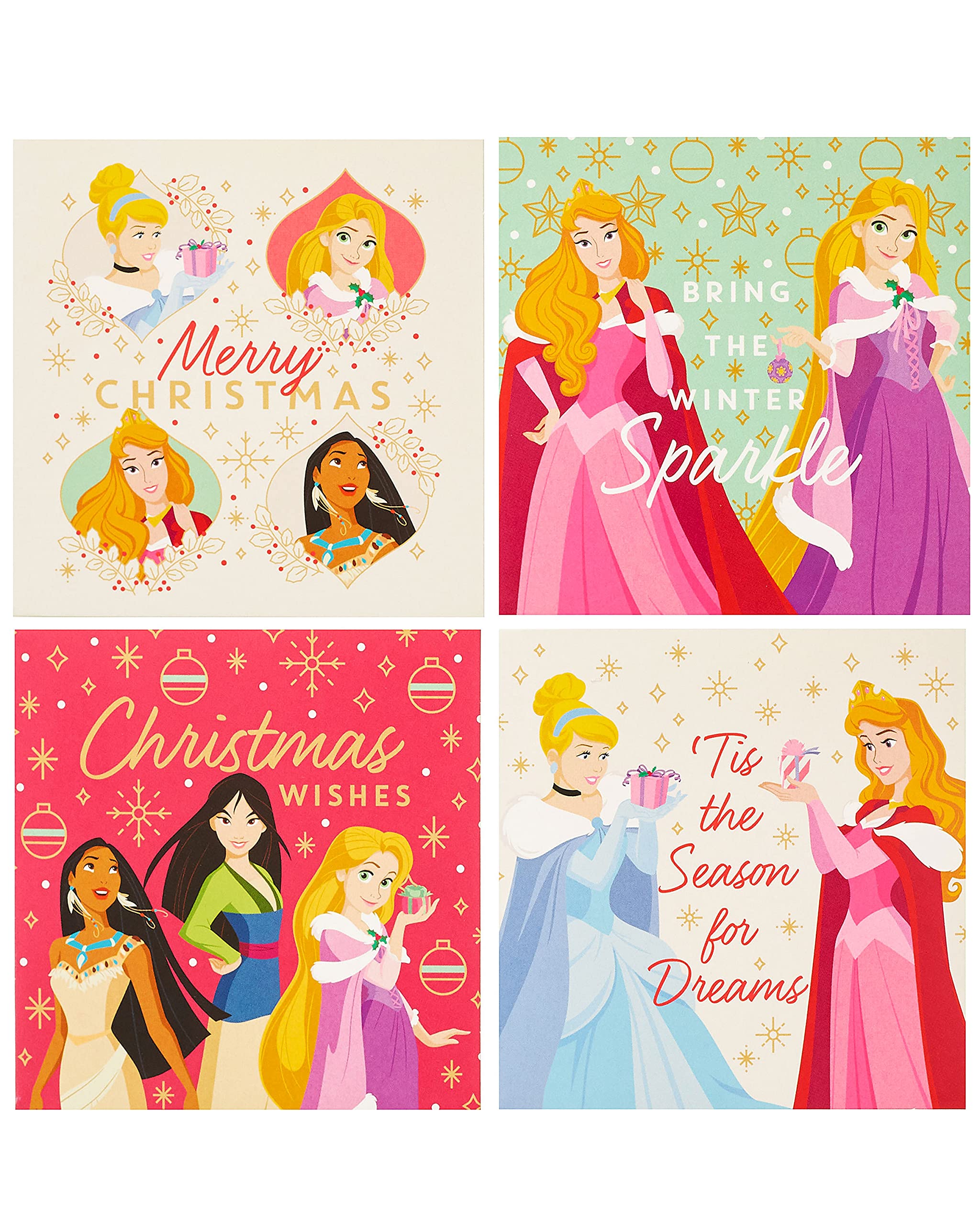 UK Greetings Disney Multipack of 16 Christmas Cards for