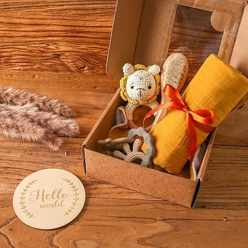 Miniatura 7 de Set de Regalo para Bebé Niño Regalos de Baby Shower Nuevos Nacimientos, Cesta de Artículos Esenciales para Bebé Rellenos de Baño para Bebé con Manta