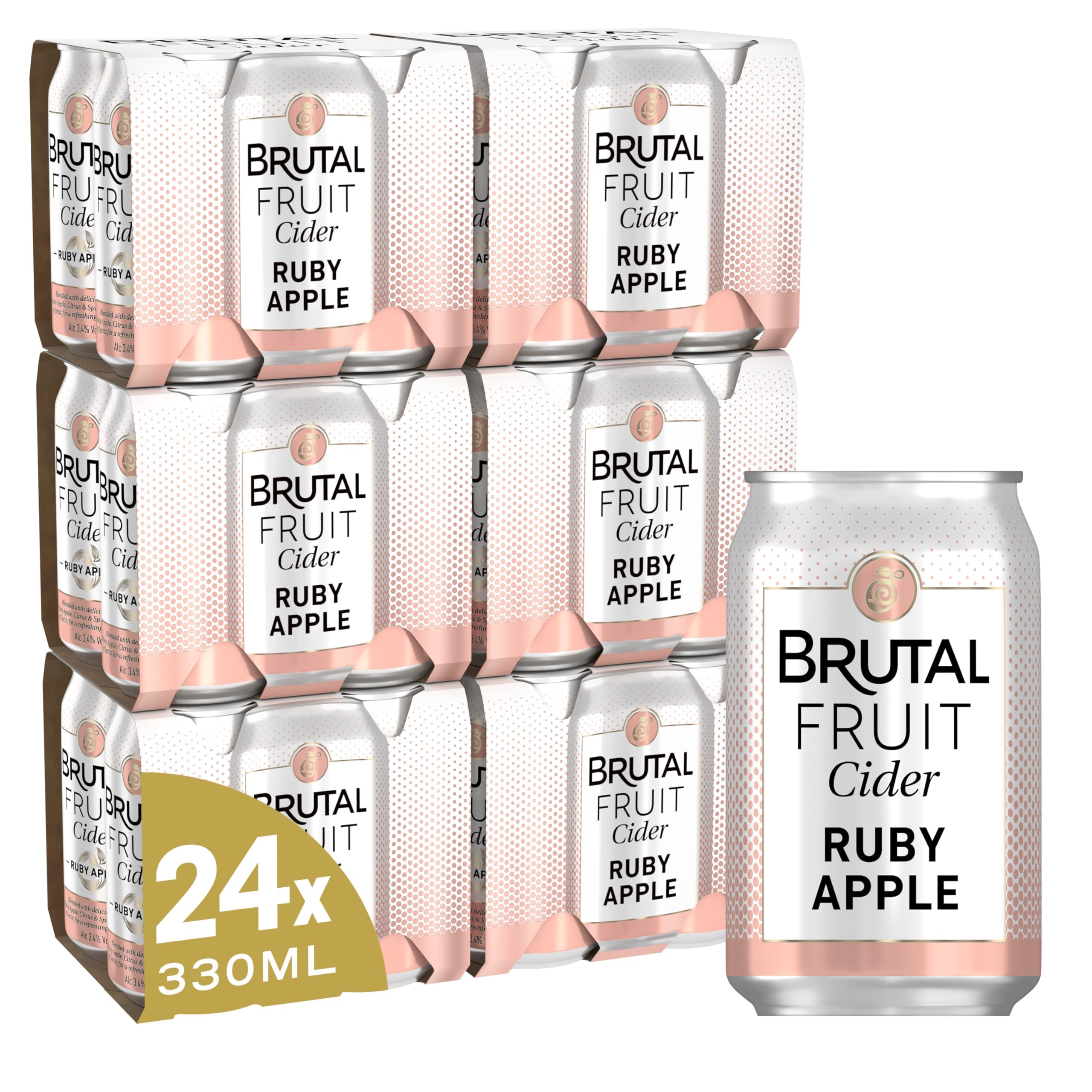 Brutal Fruit Cider, Ruby Apple, 24x330ml cans