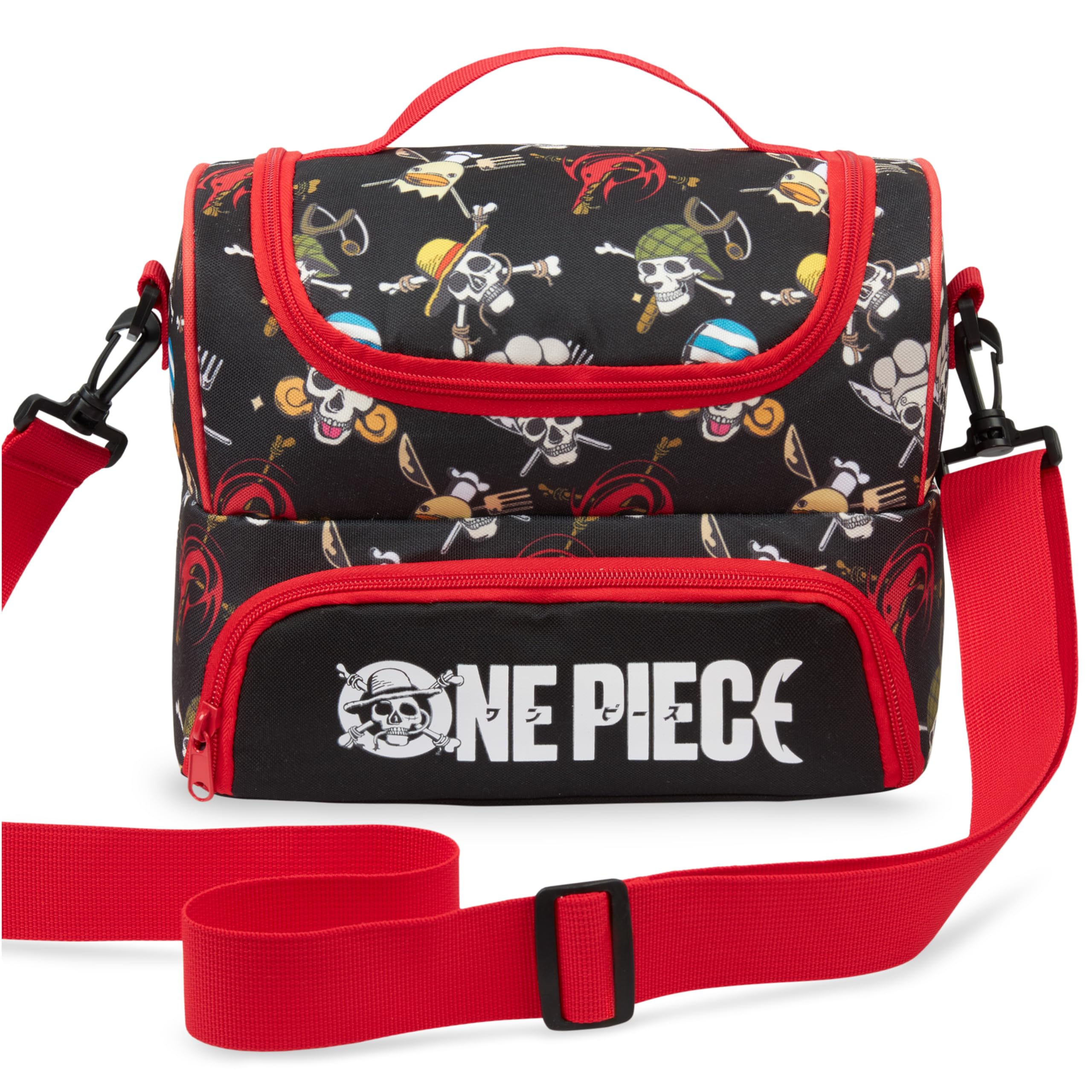 Get Trend One Piece Insulated Boys Lunch Bag with Compartments, Cooler Bag for Kids Lunch Box & Snacks, Food Carrier for School Travel & Picnics, School Supplies Anime Manga Gifts for Boys