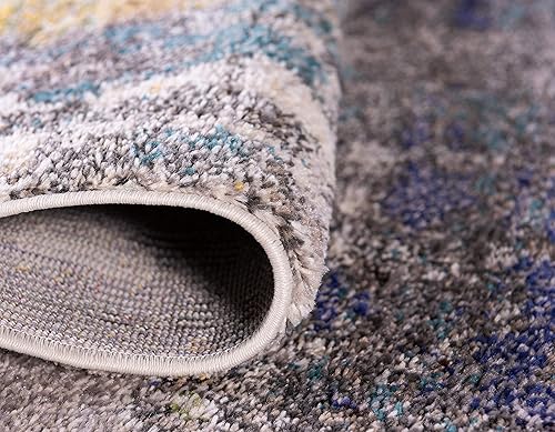 Miniatura 7 de Tapete abstracto Unique Loom, colección Estrella, moderno, multiárea, Polipropileno, Gris