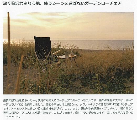 Amazon スノーピーク Snow Peak ファニチャー ガーデンローチェア30 ブラック スノーピーク Snow Peak チェア