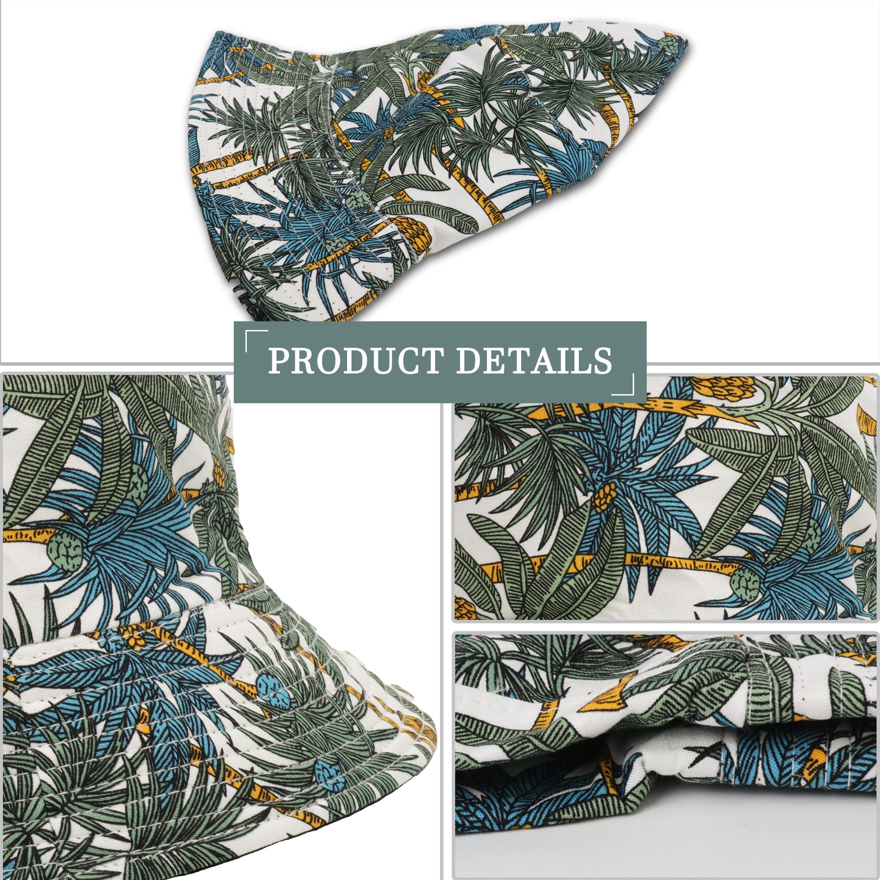 Feng Shui， Sombreros de Pescador para Mujer - Sombreros de Sol de Playa de Verano de algodón Reversible Sombrero de Pescador Plegable para Viajes Playa Senderismo Reino Unido