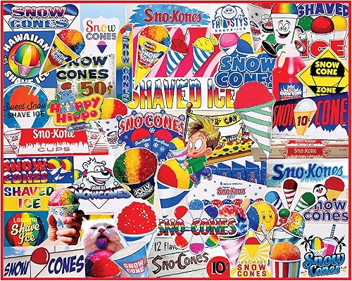 Miniatura 1 de White Mountain Snow Cones - Rompecabezas de 1000 piezas, divertido y colorido para verano, collage para adultos, familias y abuelos