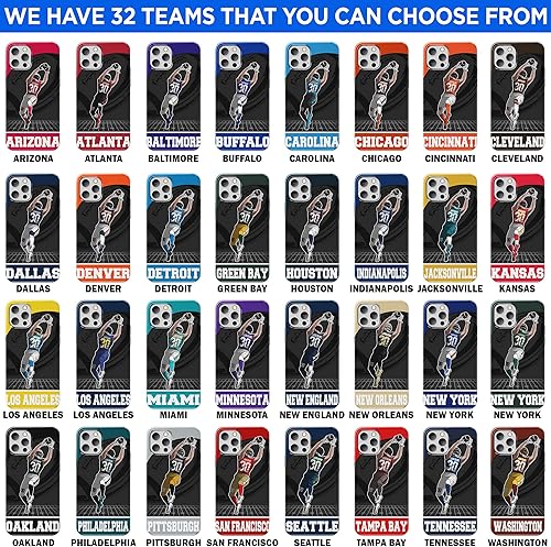 Miniatura 2 de Funda protectora personalizada con nombre y número de equipo de fútbol, estilo 2, compatible con iPhone 14, 12, 13, 11, Promax, Samsung s23, s22,