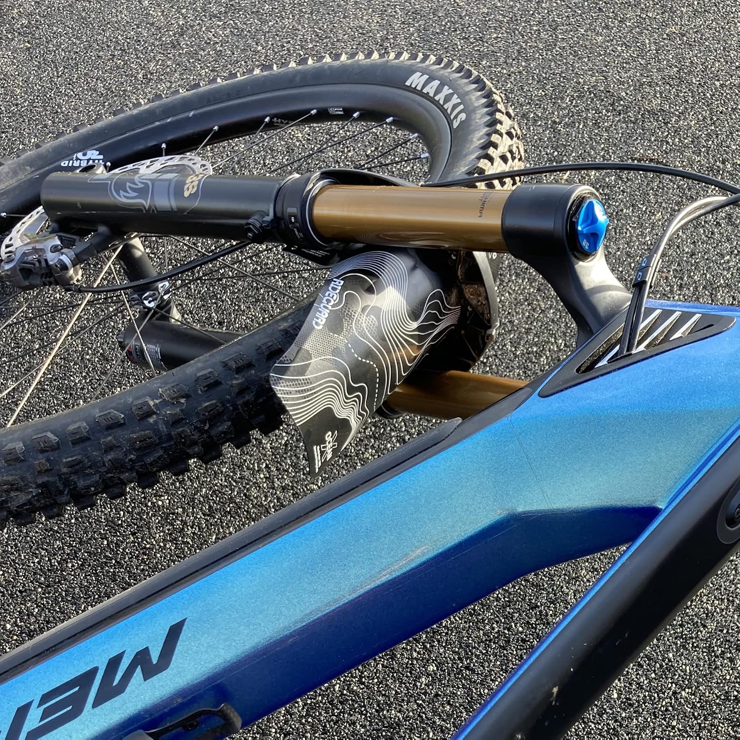 PF1 OceanX Front MTB Mudguard UK Made from 100% Recycled Fishing Nets 100% Recyclable. Mountain Bike Fits 24”, 26”, 27.5”, 29”, Plus Size and Fat Bikes.