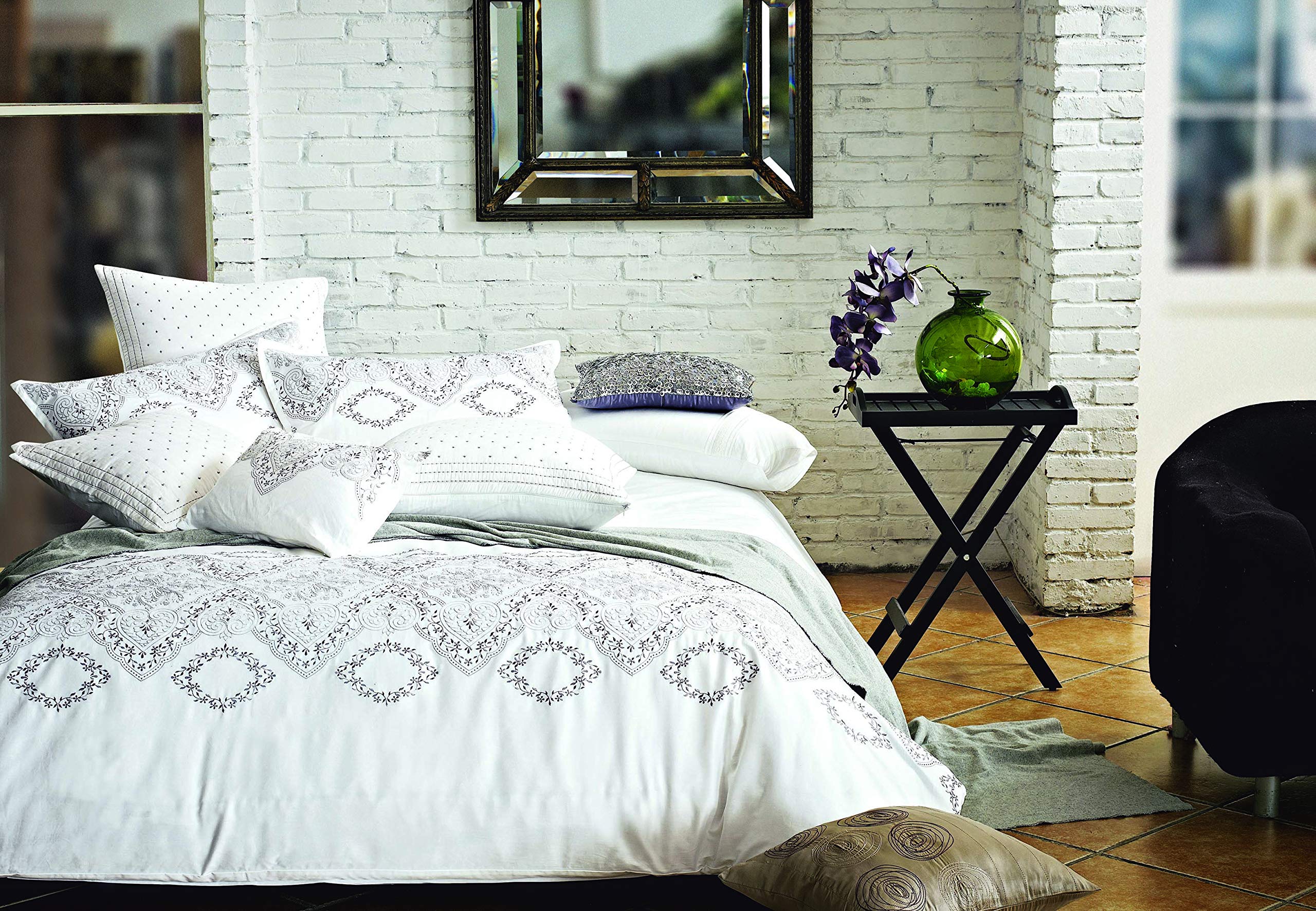 Melange Home Brocade Embroidery Duvet 