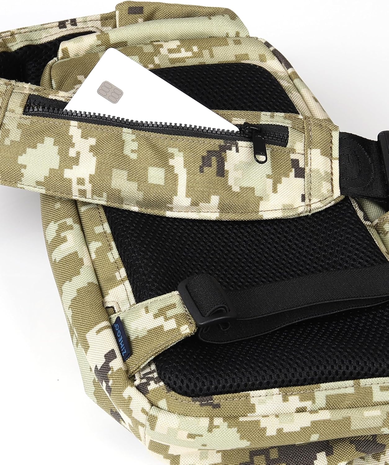 ZIMEGO Tactical Fanny Pack and Crossbody Bag - Utility Sling Bag for Travel and Outdoor, Camo