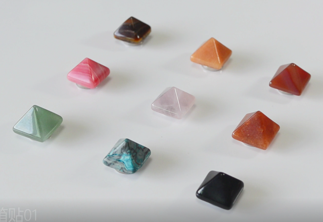 Imanes de cristal para refrigerador 9 piezas coloridos miniatura 7