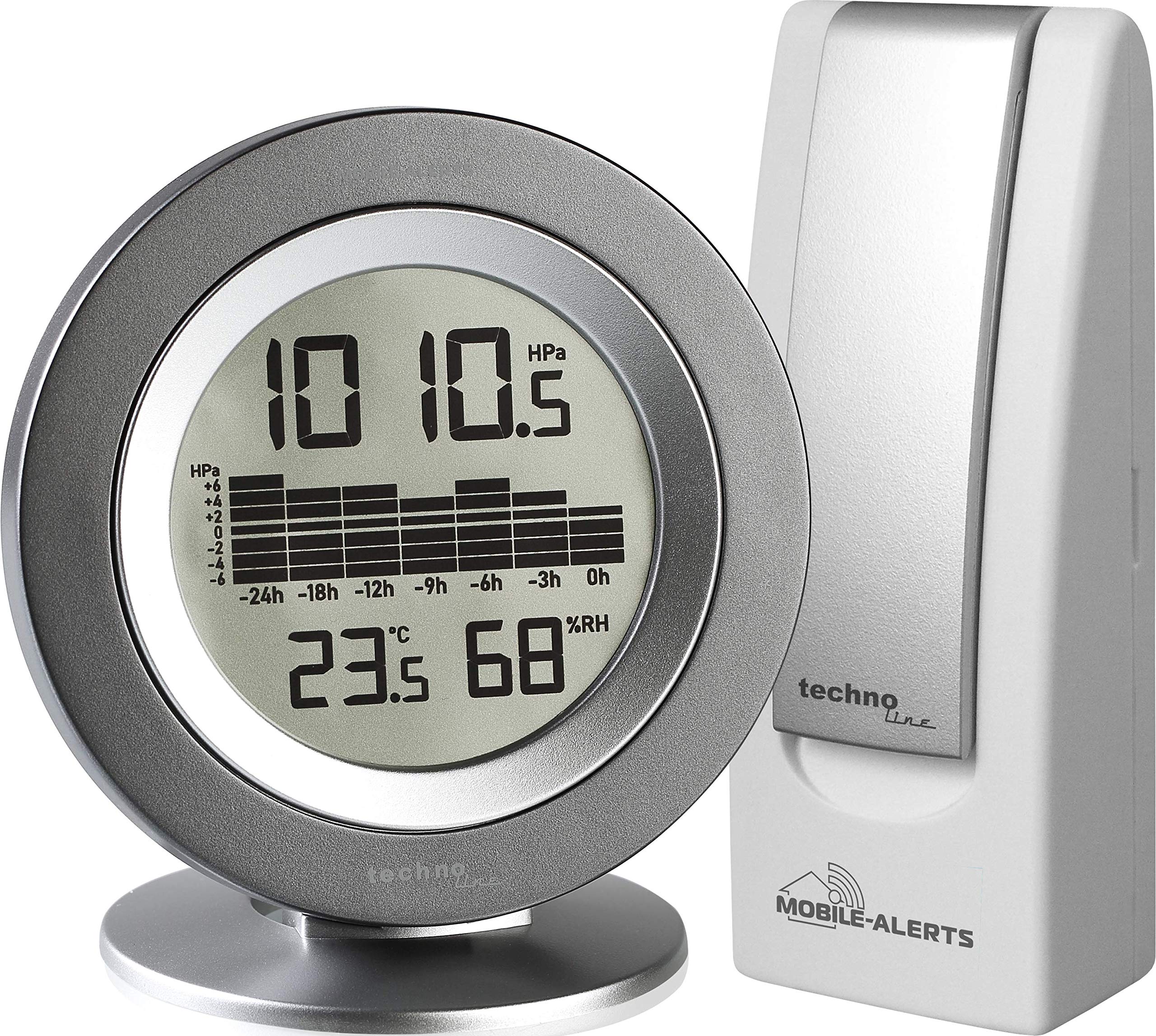 technoline MA10238 + Gateway Thermo-Hygro Logger MA10038, Grey/Silver