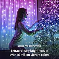 Vista 2 de Twinkly Strings 100 LED RGB, Cadena de luces LED para interiores y exteriores, Luces LED inteligentes, LEDs trazables, Compatibles con Alexa