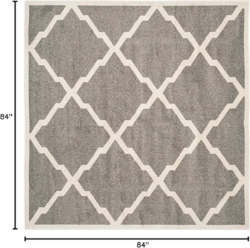 Vista 245 de Safavieh Amherst Collection amt421b Gris Claro y Beige Interior/exterior Area Rug, Polipropileno