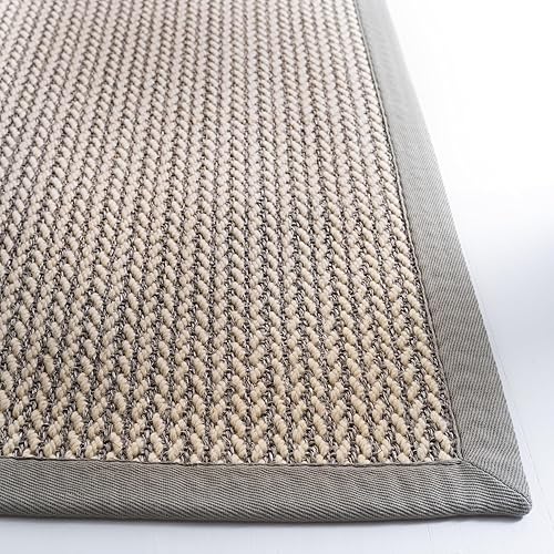 Miniatura 9 de SAFAVIEH Alfombra de área de colección de fibra natural, 5 x 8 pies, beige, diseño de sisal, fácil cuidado, ideal para zonas de alto tráfico en sala