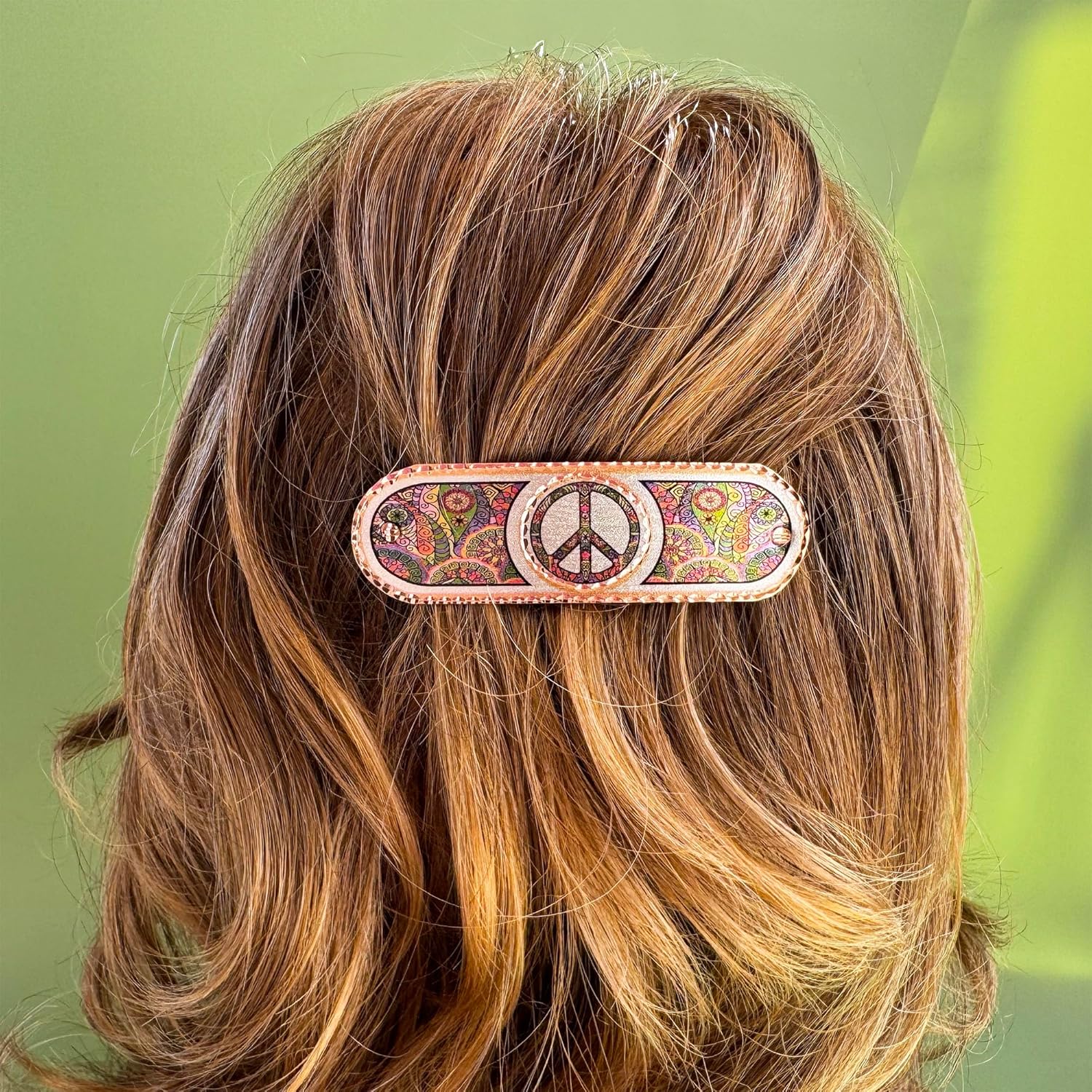 Women's Hair Accessories for Long/Thin Hair with the Rounded Ends Non-slip French Barrettes in Horses/Medieval/Daisies/SW Motifs/Peace Symbol/Bowties