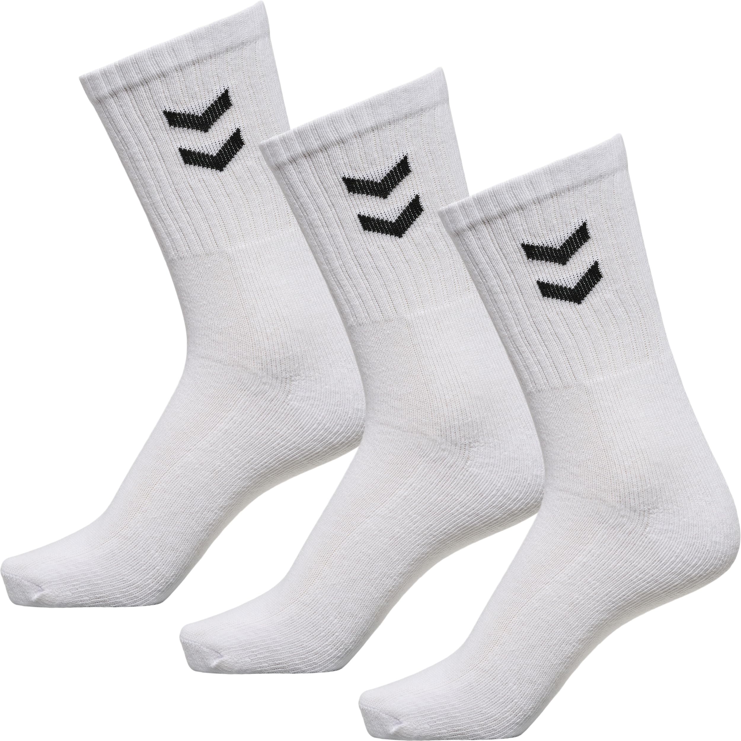 hummel Men 3-Pack Basic Socks - White, Size 14