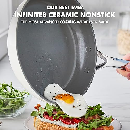 Miniatura 3 de GreenPan GP5 - Juego de 2 sartenes antiadherentes de cerámica anodizada dura y saludable de 9.5 y 11 pulgadas, 2 piezas, resistente a los arañazos,