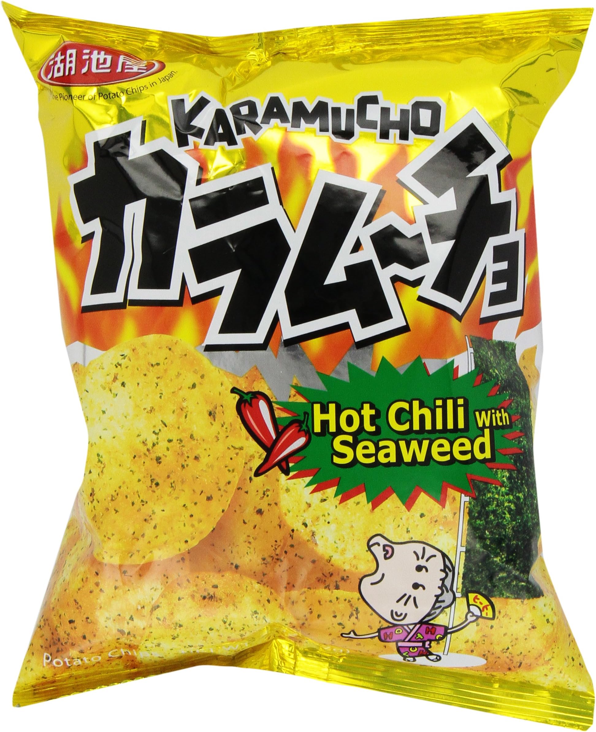 Koikeya Karamucho Potato Chips, Spicy Seaweed, 2.01 Ounce (Pack of 12)