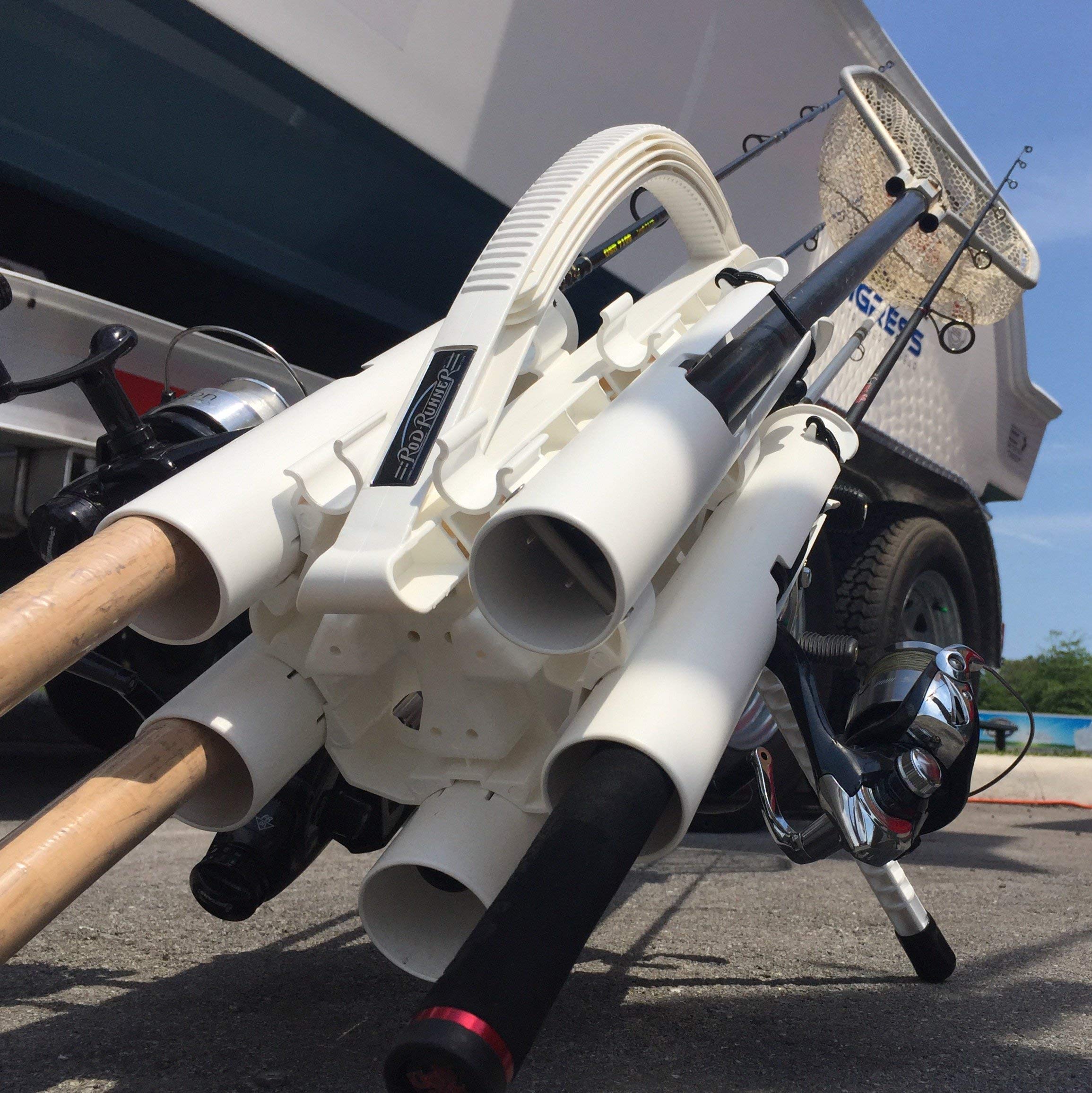 Suporte de vara de cardan | Branco | Pino rebitado para redes, gafes e  varas de pesca offshore | Amazon.com.br