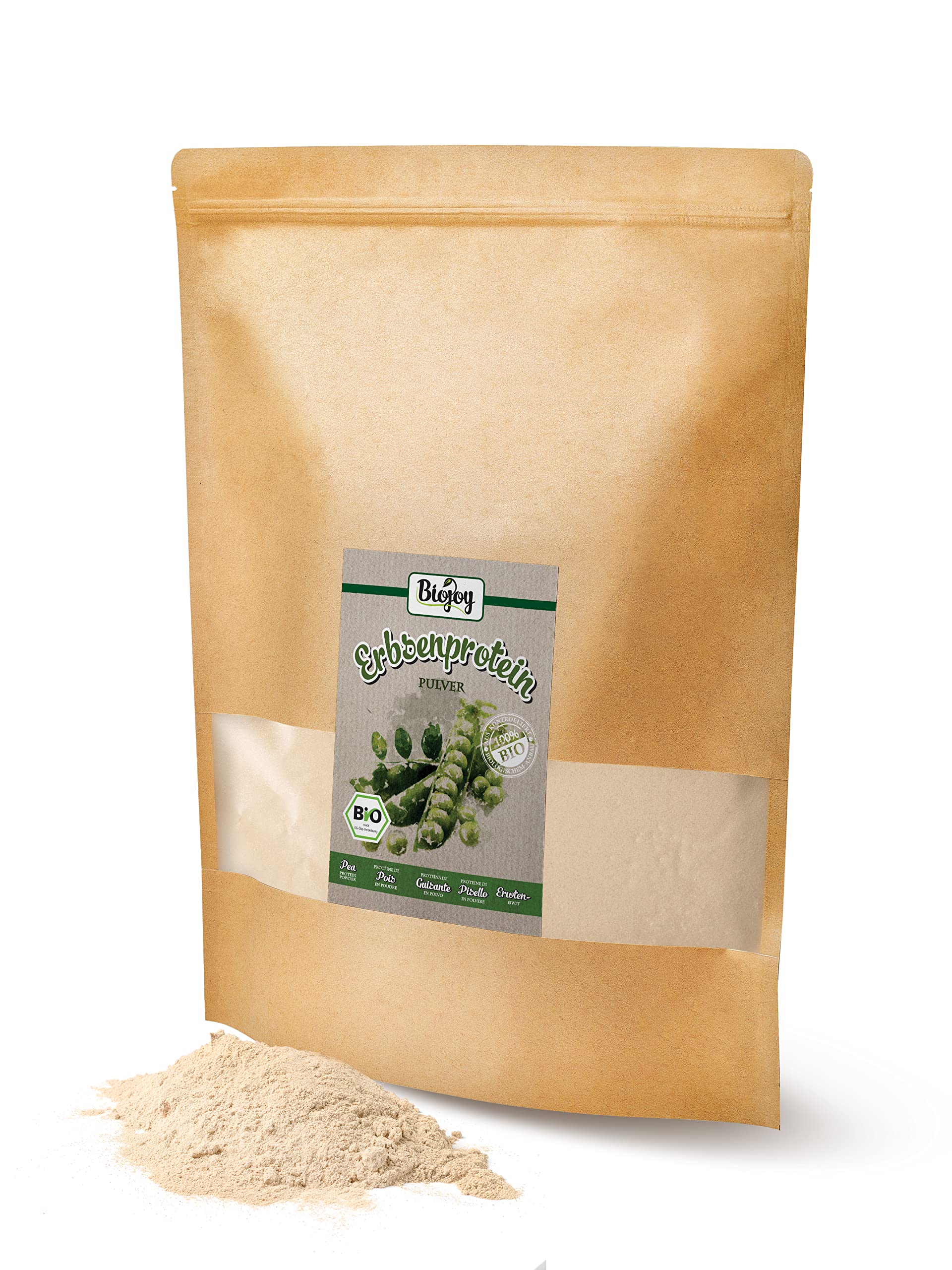 Biojoy Proteína de guisante BIO, 85% proteína, neutra, sin endulzar, 2 kg